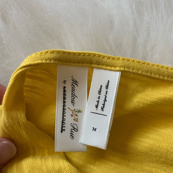 Anthropologie Meadow Rue Bow Back Tee M L - Picture 4 of 7